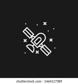 Outline satellite vector icon. Satellite illustration for web, mobile apps, design. Satellite vector symbol.
