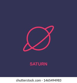 Outline saturn icon.saturn vector illustration. Symbol for web and mobile