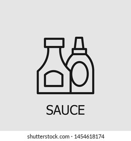 Outline sauce vector icon. Sauce illustration for web, mobile apps, design. Sauce vector symbol.