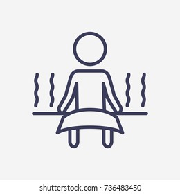 Outline sauna  icon illustration vector symbol