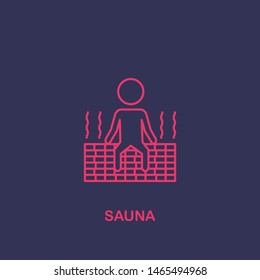 Outline sauna icon.sauna vector illustration. Symbol for web and mobile