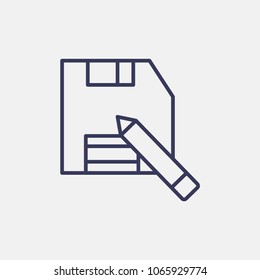 Outline save edit icon illustration vector symbol