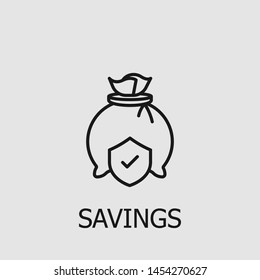 Outline savings vector icon. Savings illustration for web, mobile apps, design. Savings vector symbol.