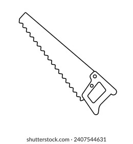 Outline saw design illustration icon isolated white background