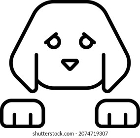 Outline scalable Dog vector icon