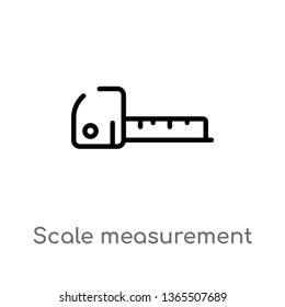 outline scale measurement vector icon. isolated black simple line element illustration from measurement concept. editable vector stroke scale measurement icon on white background