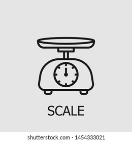 Outline scale vector icon. Scale illustration for web, mobile apps, design. Scale vector symbol.