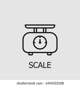 Outline scale vector icon. Scale illustration for web, mobile apps, design. Scale vector symbol.
