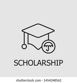 Outline Scholarship Vector Icon Scholarship Illustration Stock Vector ...