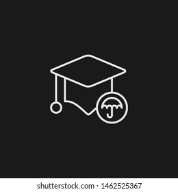 Outline scholarship vector icon. Scholarship illustration for web, mobile apps, design. Scholarship vector symbol.