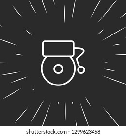 Outline school bell icon illustration isolated vector sign symbol