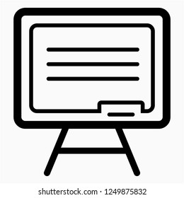 Outline school board vector icon
