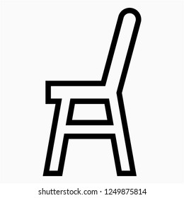 Outline school chair vector icon