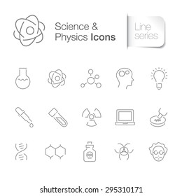 Outline science icons design