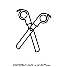 Outline Scissors design for web or mobile app