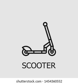 Outline scooter vector icon. Scooter illustration for web, mobile apps, design. Scooter vector symbol.