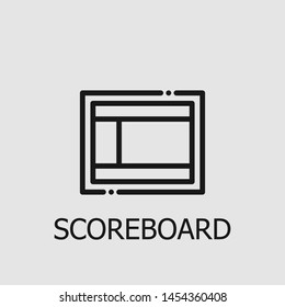 Outline scoreboard vector icon. Scoreboard illustration for web, mobile apps, design. Scoreboard vector symbol.