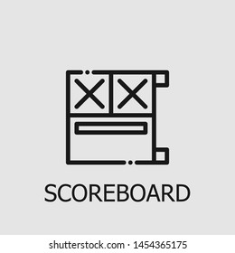 Outline scoreboard vector icon. Scoreboard illustration for web, mobile apps, design. Scoreboard vector symbol.