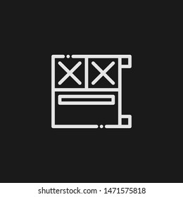 Outline scoreboard vector icon. Scoreboard illustration for web, mobile apps, design. Scoreboard vector symbol.