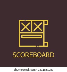 Outline scoreboard vector icon. Scoreboard illustration for web, mobile apps, design. Scoreboard vector symbol.