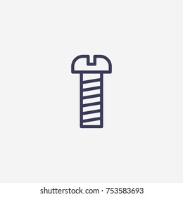 Outline screw icon illustration vector symbol