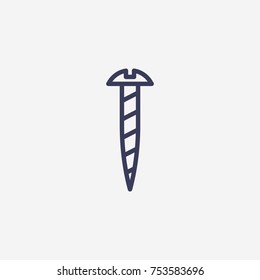 Outline screw icon illustration vector symbol