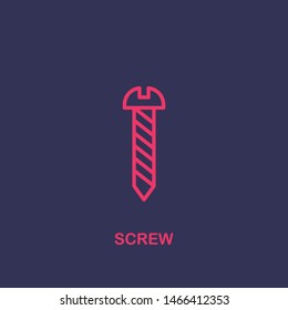Outline screw icon.screw vector illustration. Symbol for web and mobile