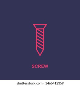 Outline screw icon.screw vector illustration. Symbol for web and mobile