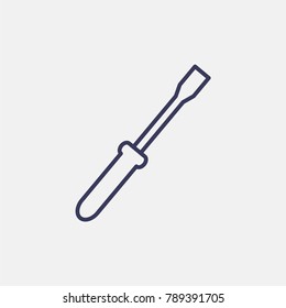 Outline screwdriver icon illustration isolated vector sign symbol