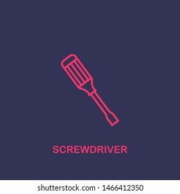 Outline screwdriver icon.screwdriver vector illustration. Symbol for web and mobile