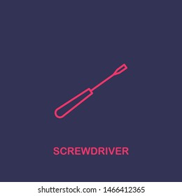 Outline screwdriver icon.screwdriver vector illustration. Symbol for web and mobile