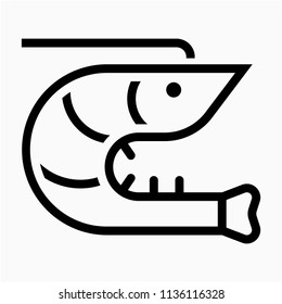 Outline seafood pixel perfect vector icon