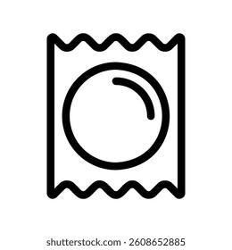 Outline of a sealed packet containing barrier protection item healthcare focus