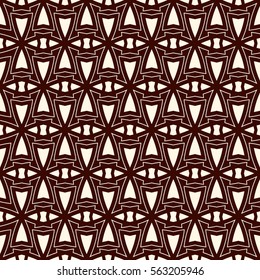 Outline seamless pattern with abstract ornament. Ethnic motif. Repeated geometric figures wallpaper. Modern style surface texture. Digital paper, textile print, page fill. Vector art illustration.