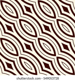 Outline seamless pattern with geometric ornament. Modern style abstract background. Digital paper, textile print, page fill. Vector art