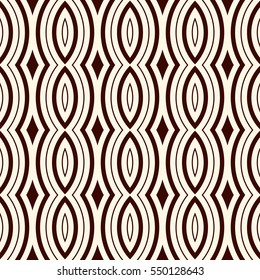 Outline seamless pattern with geometric ornament. Modern style abstract background. Digital paper, textile print, page fill. Vector art