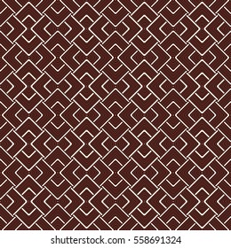 Outline seamless pattern with geometric ornament. Modern style background. Repeated figures wallpaper. Fish scale ornamental motif. Vector art