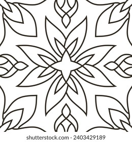 Outline seamless pattern isolated. Doodle hand drawn art. Sketch vector stock illustration. EPS 10