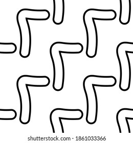 Outline seamless pattern with the letter of the Russian alphabet on a white background. Cute font in flat style. Abstract letter print.
Stock vector illustration for design, decor, fabric, wallpaper