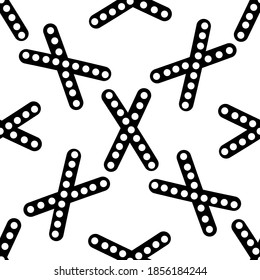 Outline seamless pattern with polka-dot russian alphabet letter on white background. Cute black and white font in flat style. Geometric letter print.
Stock vector illustration for design, decor