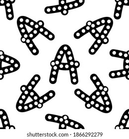 Outline seamless pattern with polka-dot russian alphabet letter on white background. Cute black and white font in flat style. Geometric letter print.
Stock vector illustration for design, decor
