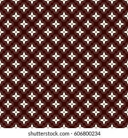 Outline seamless pattern with repeated geometric figures. Ornamental abstract background. Oriental motif. Digital paper for textile print, page fill. Vector art illustration