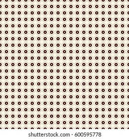 Outline seamless pattern with repeated horizontal lines and circles. Strings of beads motif. Minimalist geometric background. Modern style digital paper, textile print, page fill. Vector illustration