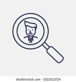Outline search businessman icon illustration vector symbol