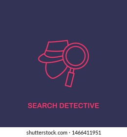 Outline search detective icon.search detective vector illustration. Symbol for web and mobile