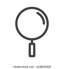 Outline search icon flat design vector illustration isolated on white background