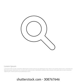 Outline Search Icon, Vector Illustration, Flat pictogram icon
