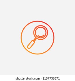Outline search icon,gradient illustration,vector analysis sign symbol