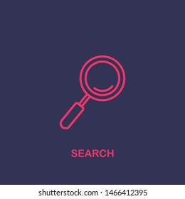 Outline search icon.search vector illustration. Symbol for web and mobile