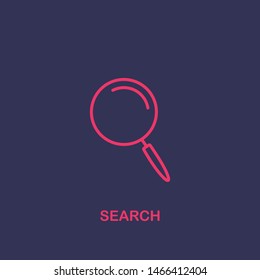 Outline search icon.search vector illustration. Symbol for web and mobile